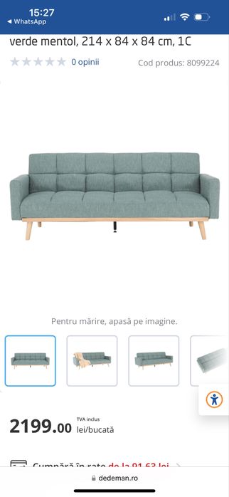 Vand canapea extensibila