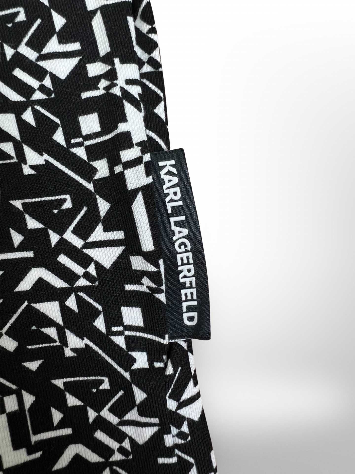 Karl Lagerfeld Есен 2023 Оригинална тениска Черно-Бял Цвят - размер М