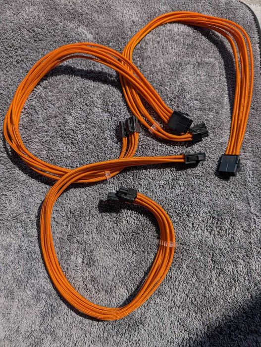 Cablu sursa modding Phanteks Orange (prelungitoare)