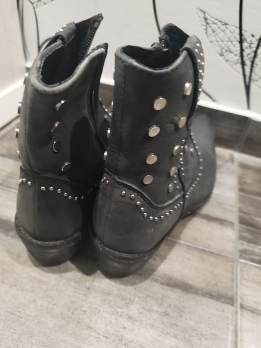 Каубойски боти - естествена кожа, марка Quazi.