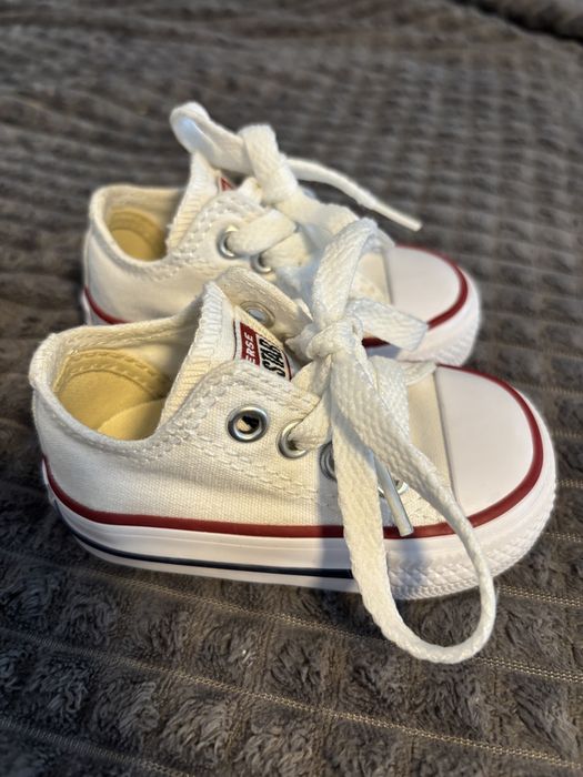 Tenisi albi bebe Converse 18