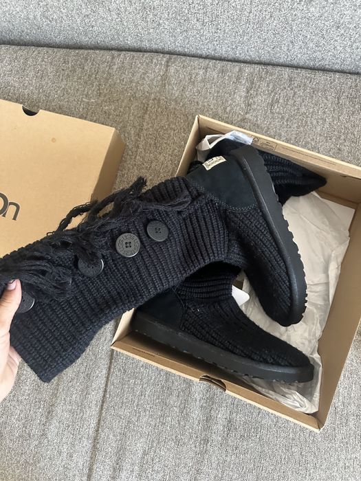 Угги зимние вязаные