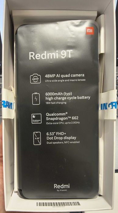 Xiaomi Redmi 9T (128GB/4GB) - КАТО НОВ, Пълен Комплект + 2 Кейса