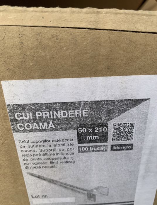 62 buc Cuie prindere coame 50/210