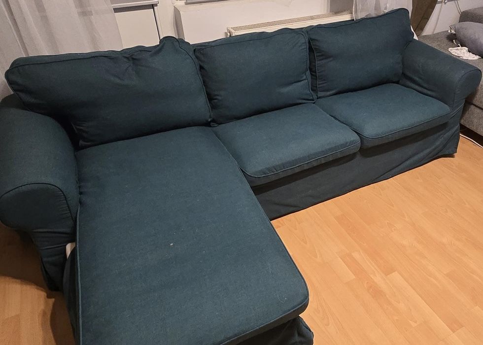 Coltar ikea Ektorp + 1 husa de schimb crem