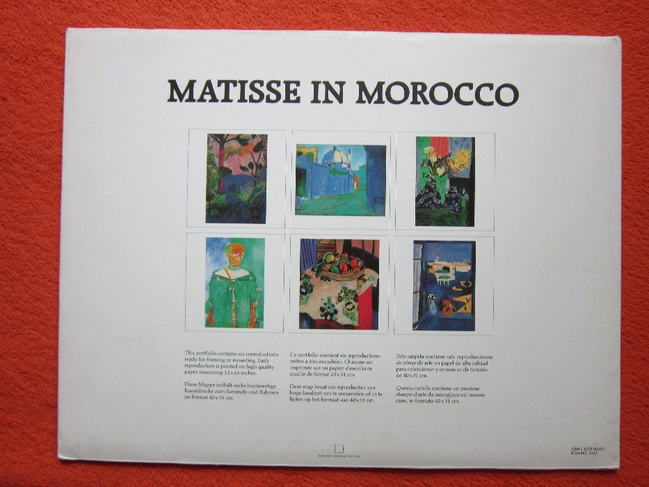 cadou deosebit rar Matisse  Marocco 4 bucati