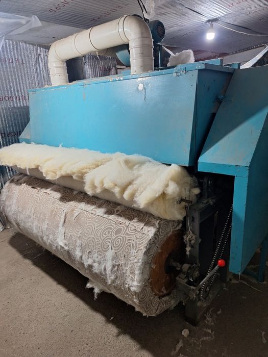 Готовый цех постель одеяло бизнес работа машина швия мата хлопок шерст