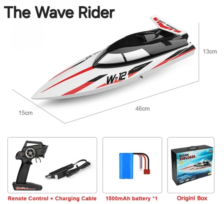 Високоскоростна RC лодка The Wave rider 35km/h-ПРОМО