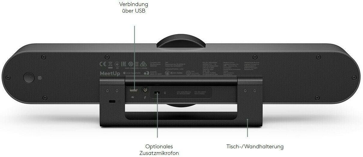 Camera Logitech MeetUp UltraHD 4K Zoom 5X Videochat Conferinta OBS