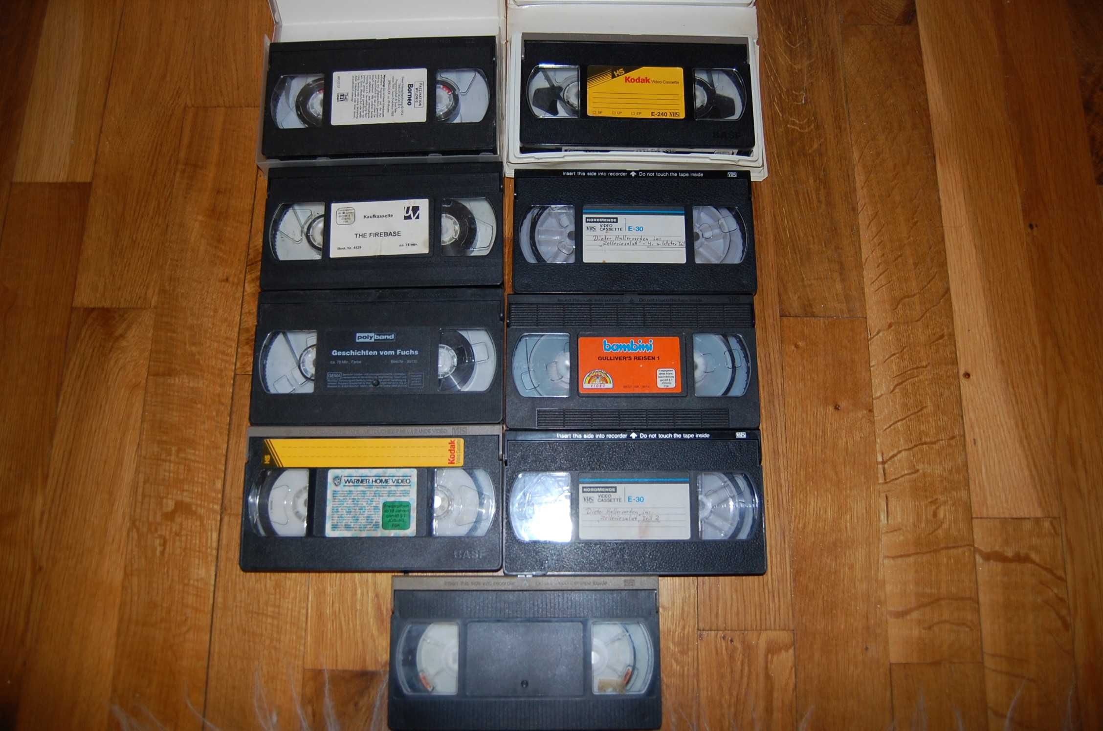 Casete VHS,7 originale,2 inregistrate