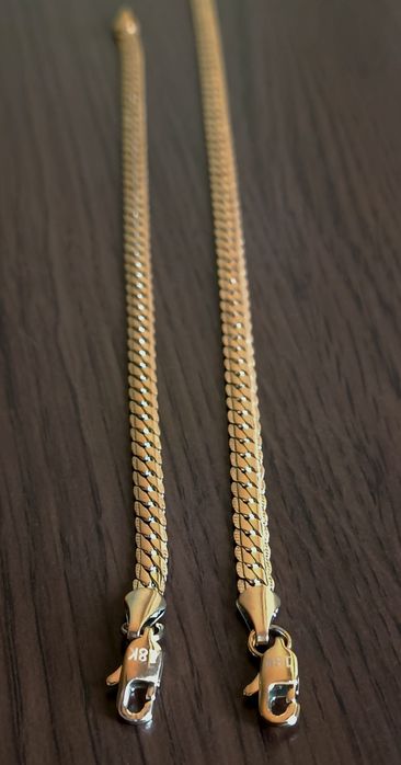 Brățară și colier unisex – argint 925 aurit 18k, set cadou elegant