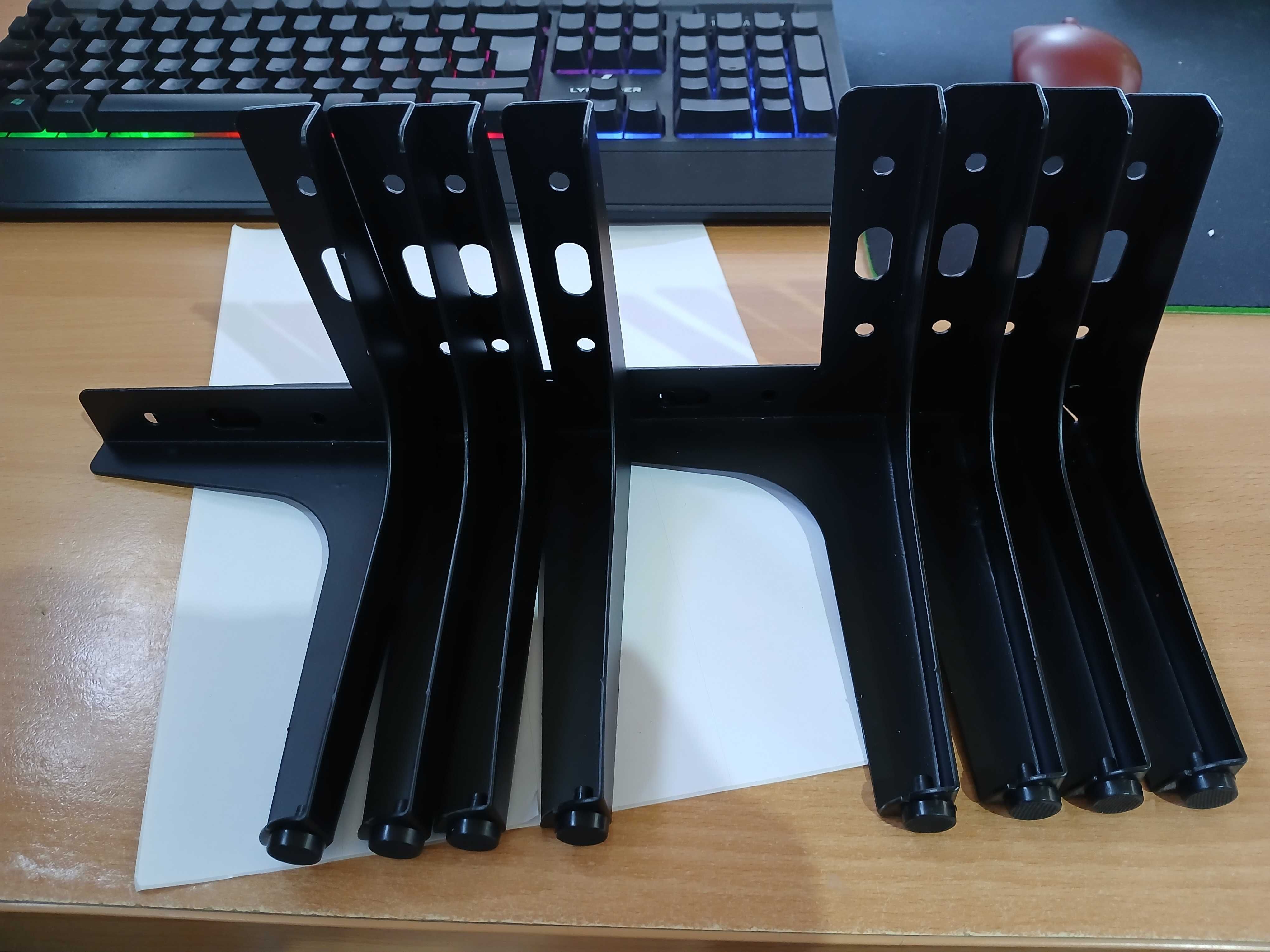Set 8 picioare mobilier metalice QWORK, 15 cm, 800 kg