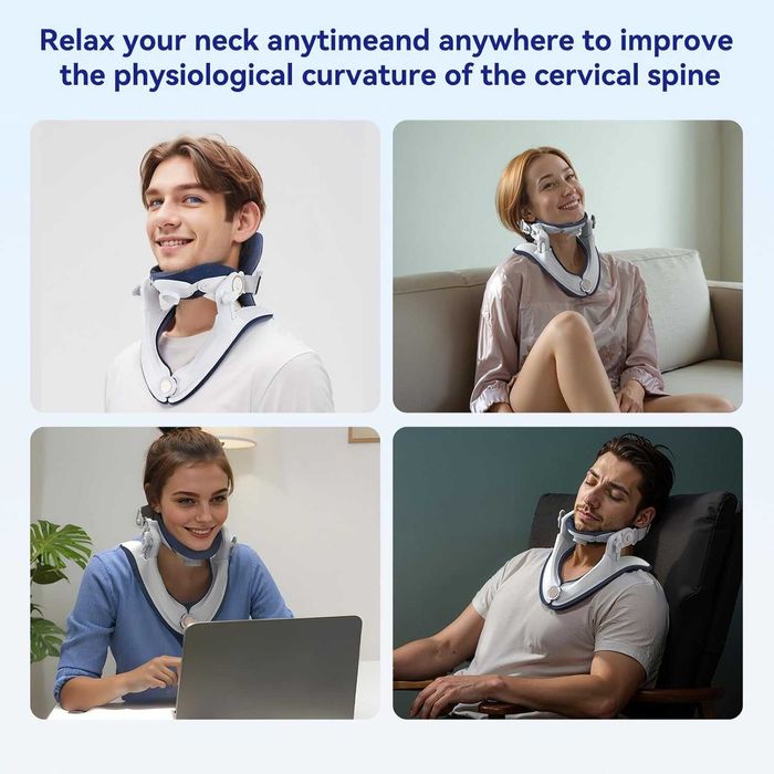 Устройство за разтягане на шията, опора за врата, лека, регулируема