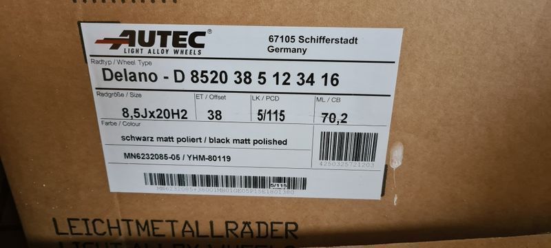 20цола 5х115 AUTEC.4бр Chevrolet,Opel