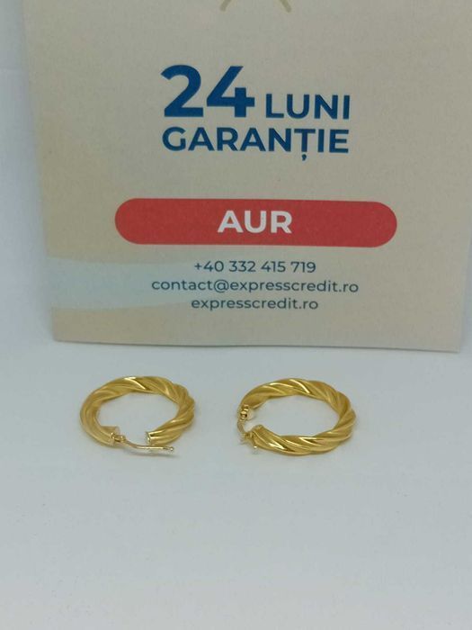 Cercei aur 18k 2.95g (33159/30 Pacurari 2) Garantie 2 ani!