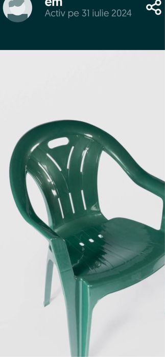 Scaune albe plastic pentru terase