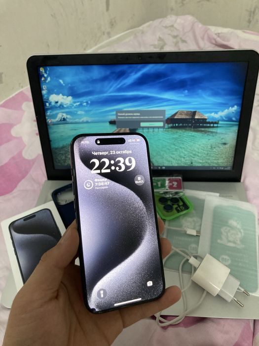 Iphone 15 pro 256/91 black titanium
