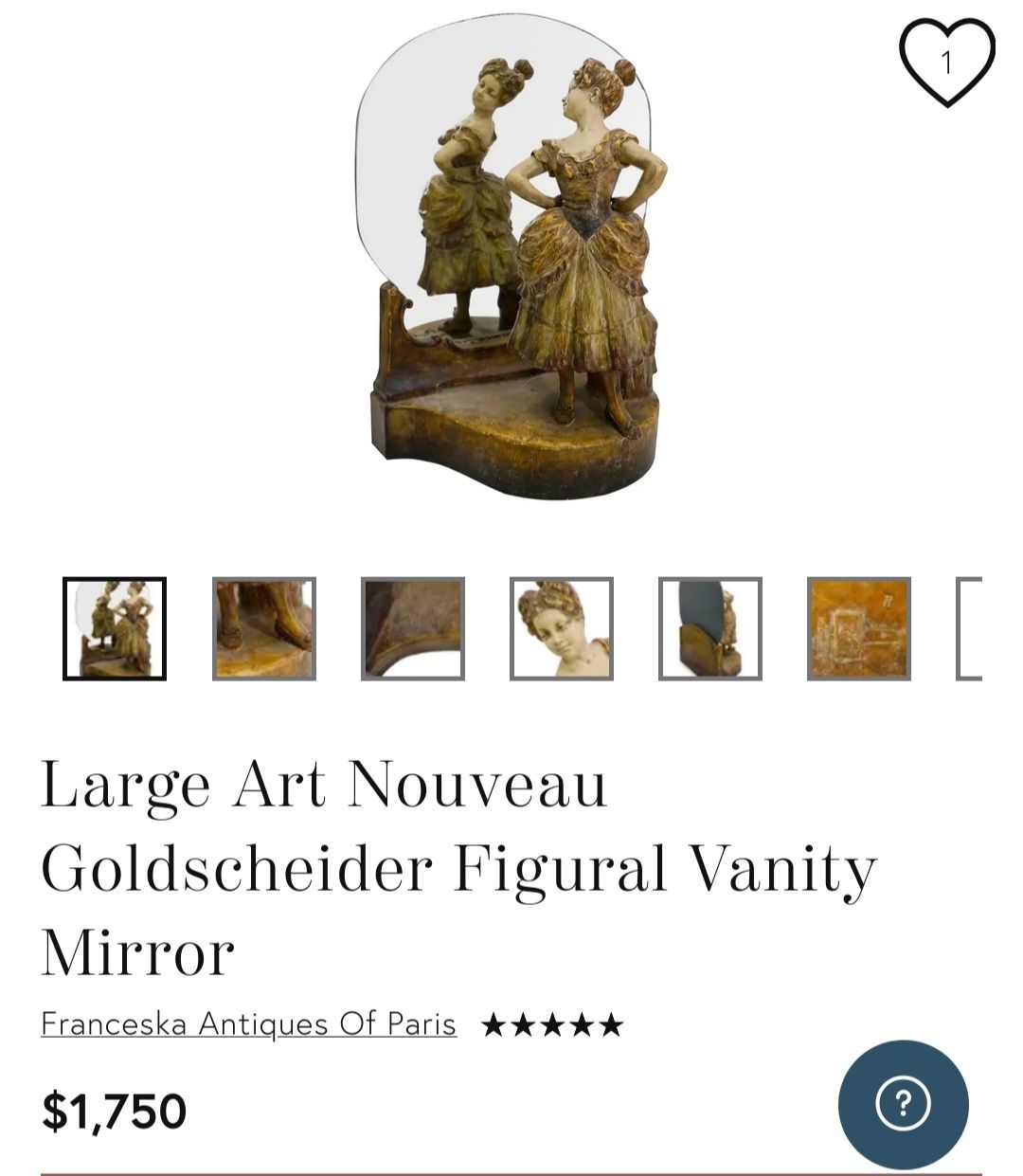 Sculptură ARt Nouveau din teracota,anii 1900