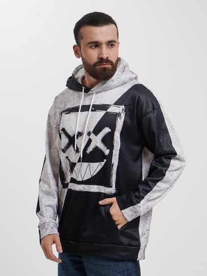 Худи с принтом, толстовка оверсайз, хит сезона.