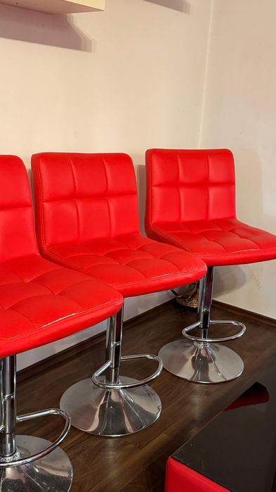 Scaune Bar Rosii piele