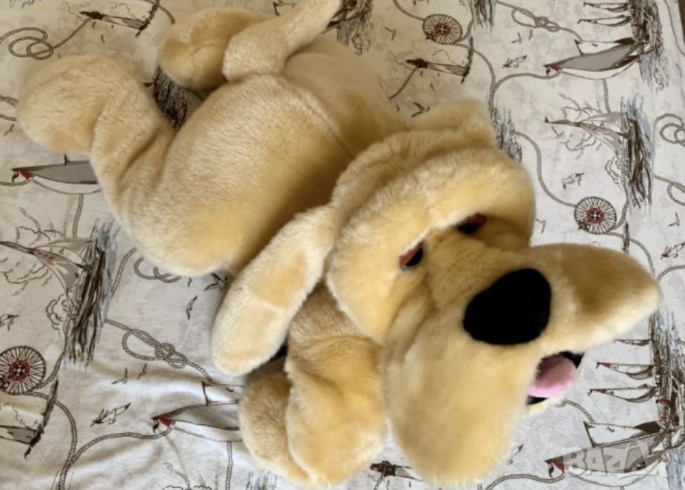 Нова плюшена играчка куче, слон, голям размер