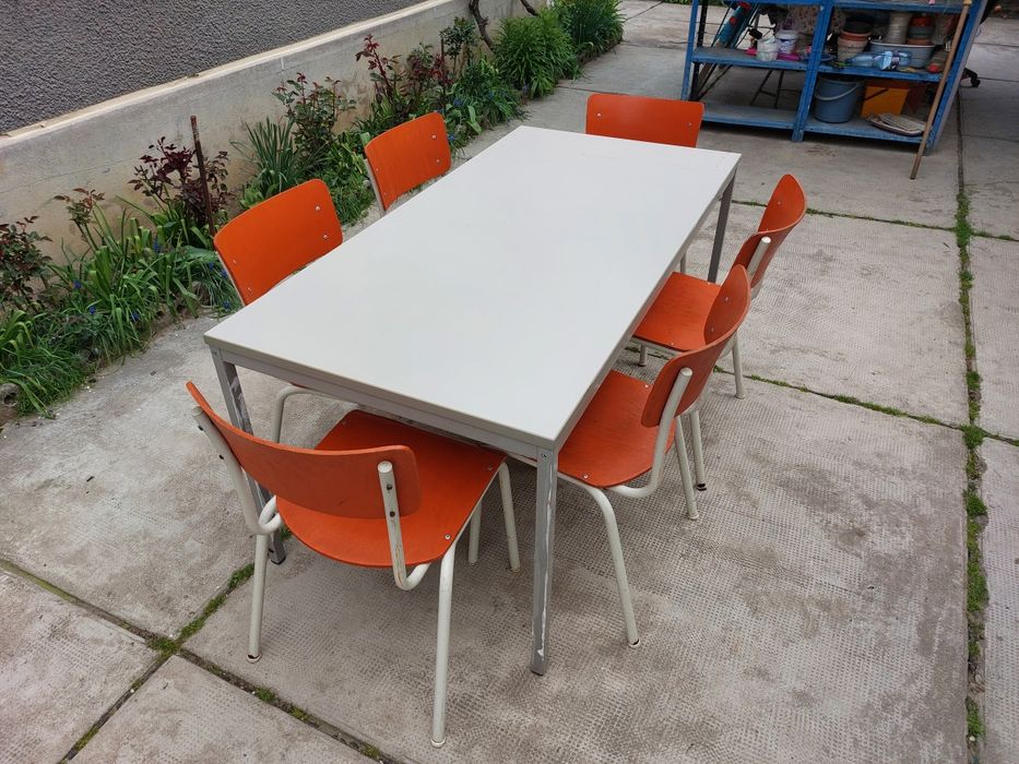 Masa 80 x 160 cm si 6 scaune