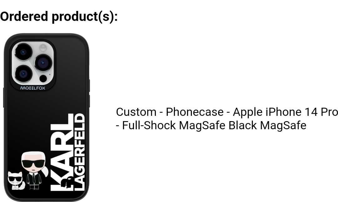 iPhone 14 pro калъф  Phonecase - Full Shock MagSafe Karl Lagerfeld