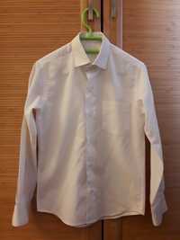 Рубашка на мальчика, белая, с длинным рукавом, Pierre CARLOS, 8 размер