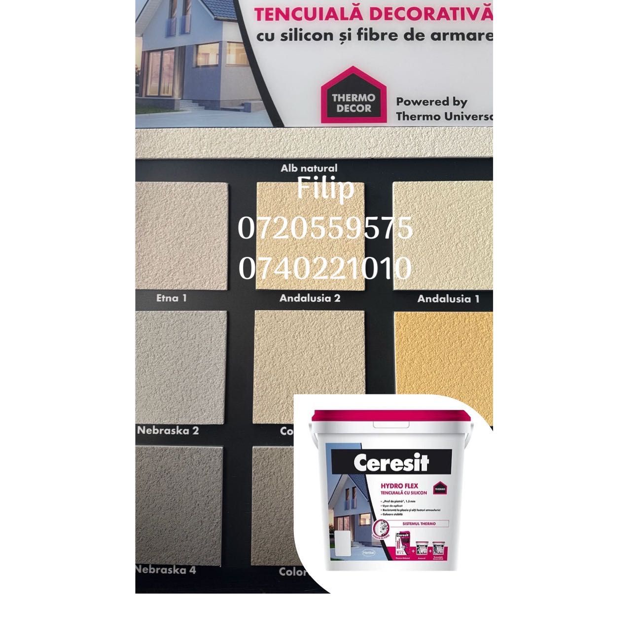 Tencuiala Decorativa Silicon Ceresit Hydro Flex- Pret bomba - stoc