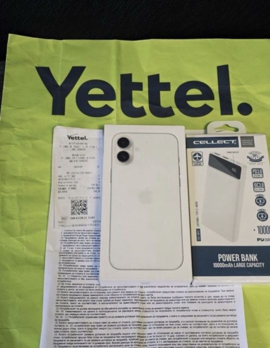 ***256GB iPhone 16 Plus Yettel Гаранция 2027г. White | Бял 16+