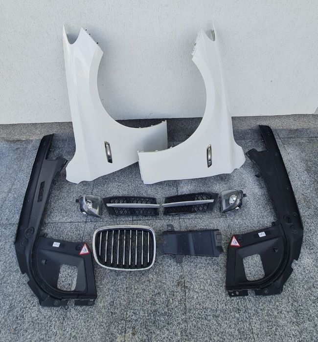 Aripa far suport grila proiector ornament capota BMW 5 gt f07 alb 300