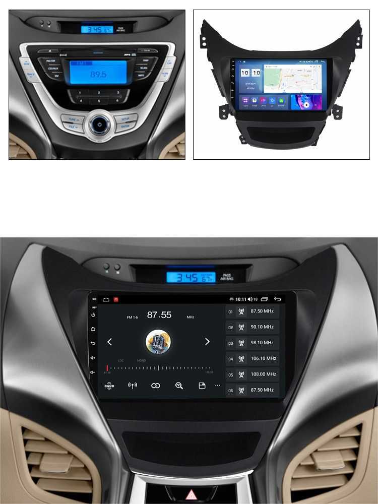 Navigatie Hyundai Elantra 2011-2016, Android 13, 9INCH, 2GB RAM 32 ROM