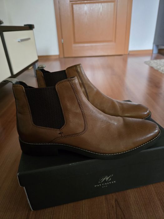 Мъжки боти от естествена кожа PAT CALVIN  43 номер