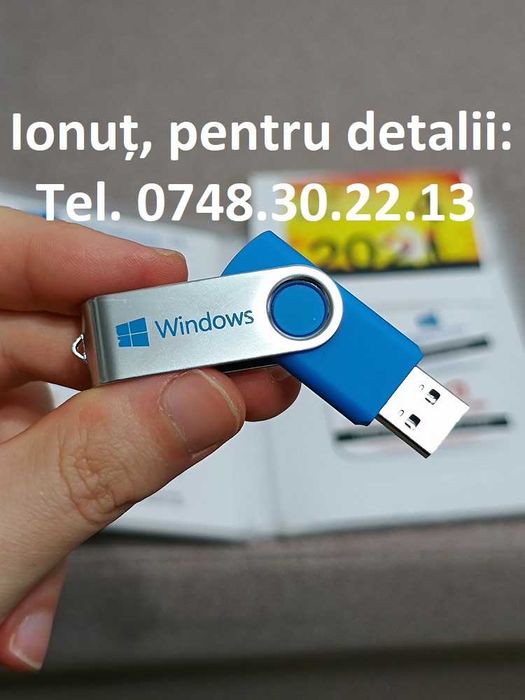 Stick Windows 7, 8.1, 10, 11 și Office original cu licență, preț real!