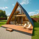 Cabane A-FRAME din lemn