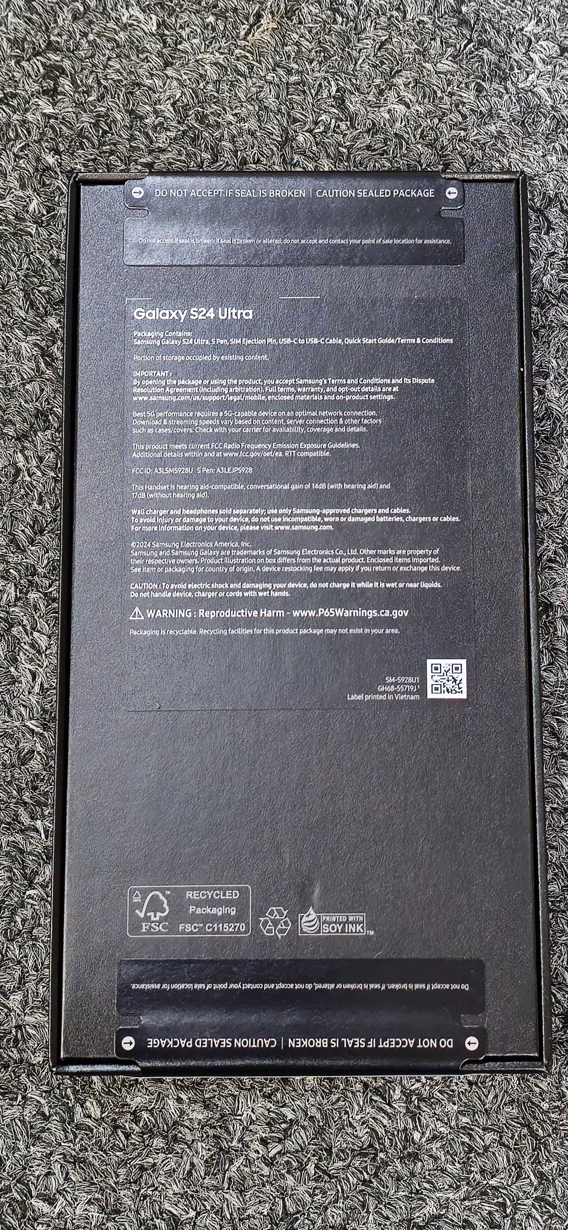 Samsung - Galaxy S24 Ultra 256GB - Titanium Black Отключен! НОВ!