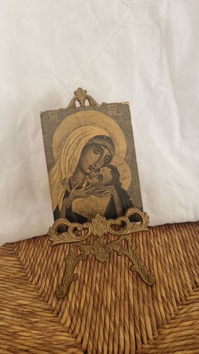 Икона + месингова поставка