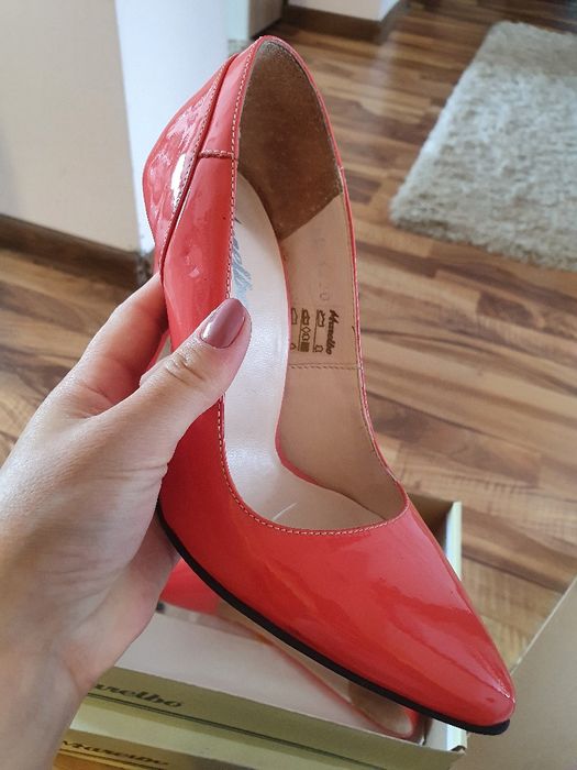 Pantofi din piele lăcuită, Marelbo, 35