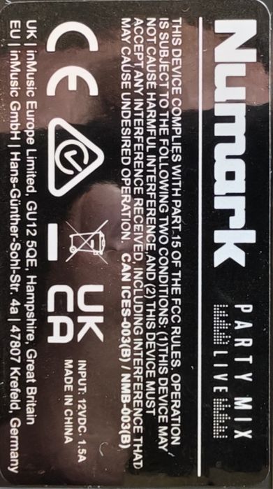 Dj пулт миксер Numark Party Mix Live DJ контролер