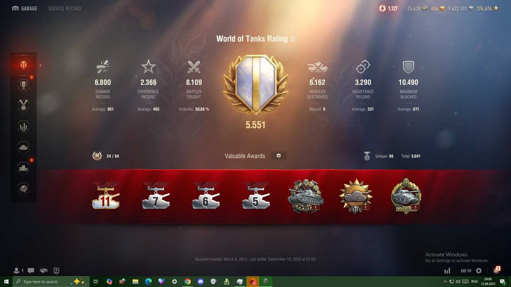 World OF Tanks veteran edition