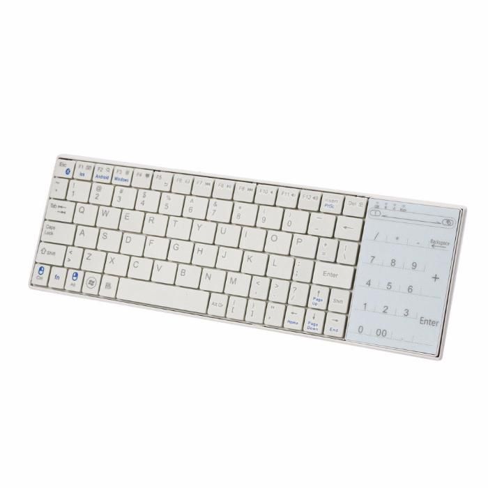 Tastatura Touchpad Bluetooth Mini Wireless Alb