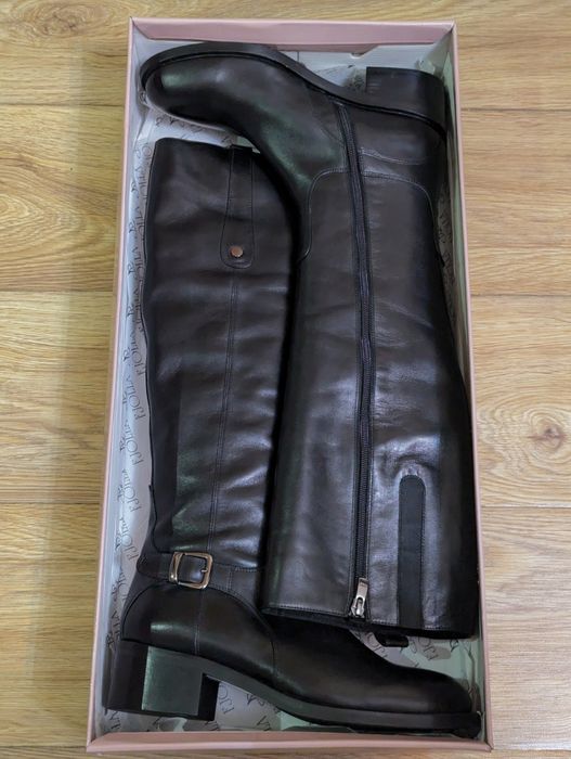 Женские демисезонные сапоги, кожа (Новые)