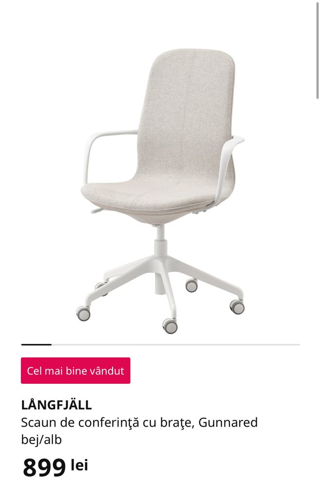 Vând scaun de birou Ikea