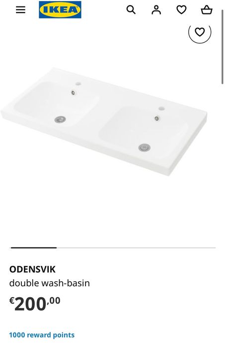 Чисто нов шкаф и двойна мивка за баня ИКЕА