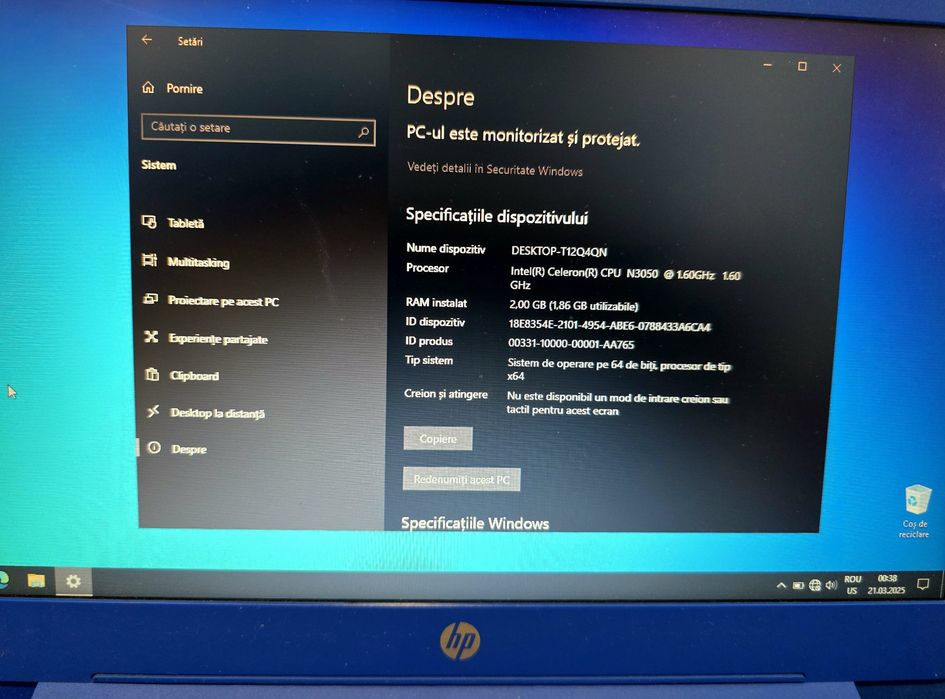 Laptop HP Stream 11-r000nq Intel 3050, 2GB RAM, Diagnoza Auto
