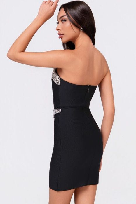 Бандажна рокля с кристали