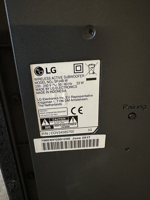Lg Subwoofer activ wireless