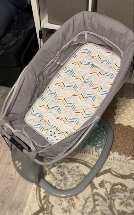 Шезлонг Mastela 8104 до 15 кг серый