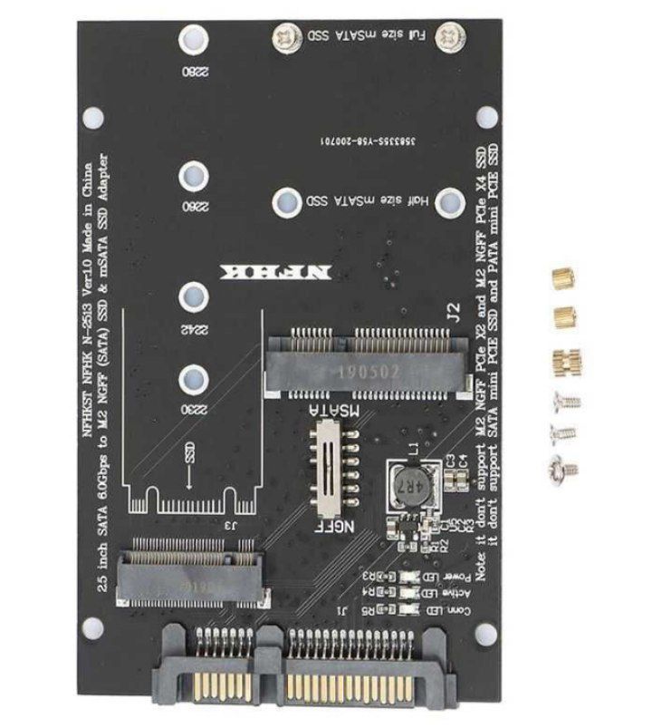 Переходник для подключения накопителей формата ssd m2 и mSATA