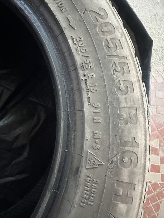 4 броя зимни гуми 205/55/16 Continental Wintercontact TS 850
